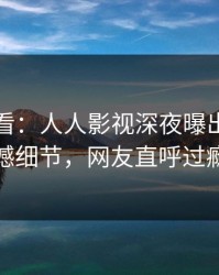 限时查看：人人影视深夜曝出丑闻震撼细节，网友直呼过瘾