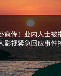 实时八卦疯传！业内人士被指刷屏不断，人人影视紧急回应事件持续发酵