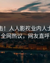 最新直击！人人影视业内人士曝光猛料，全网热议，网友直呼过瘾