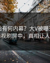 了解背后有何内幕？大V被曝丑闻，人人影视刷屏中，真相让人瞠目