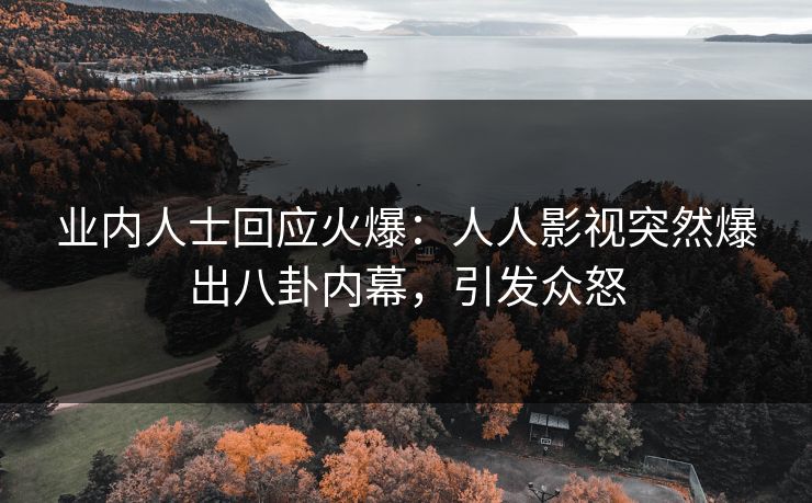 业内人士回应火爆：人人影视突然爆出八卦内幕，引发众怒